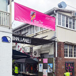 Printed banner for Winn Lane in Brisbane's Fortitude Valley for Melt 2024, supply and install by Ziggi's Print & Signs, Loganholme.