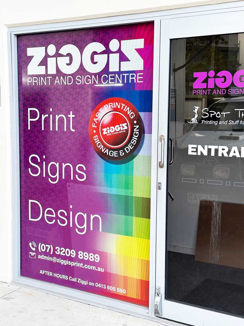 Window Signage - One Way Vision at Ziggiz Print & Signs