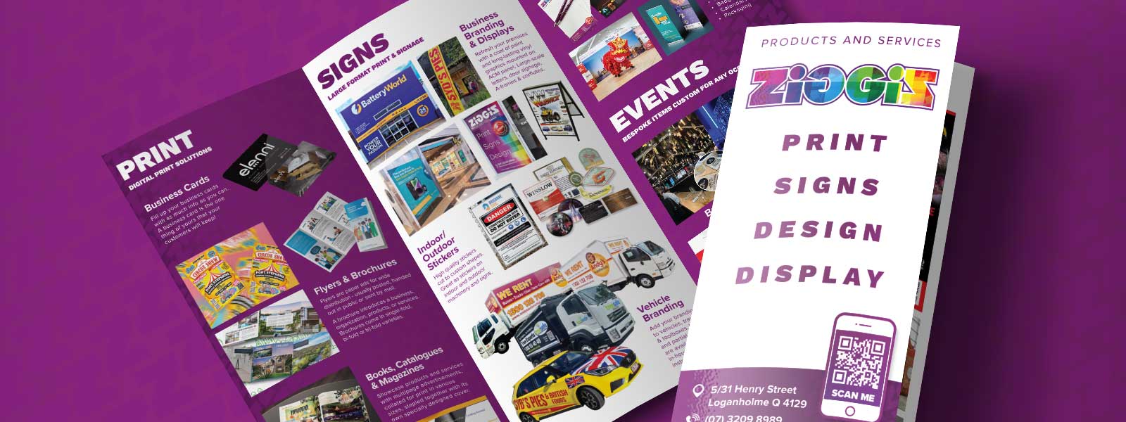 Ziggiz Catalogue - Digital Print Brochure (trifold)